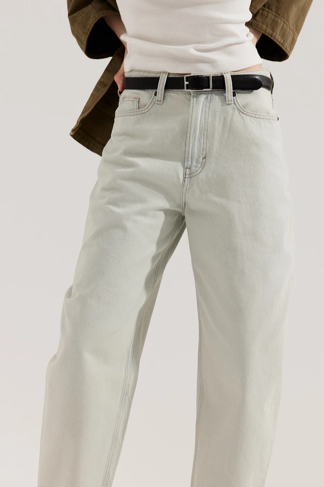 Jean Taille Haute Coupe Tonneau