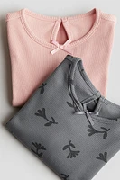 2-pack Ribbed Jersey Tops