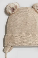 Fleece-lined Beanie with Earflaps