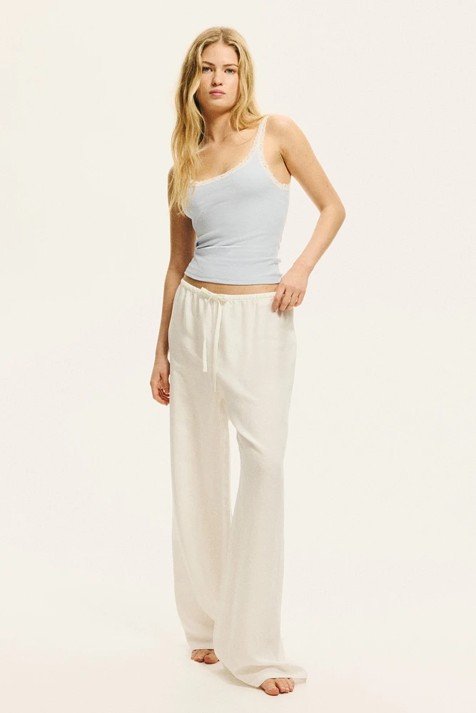 Lace-Trimmed Tank Top