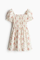 Smocked Poplin Dress