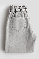 Wide Leg Paper-bag Jeans