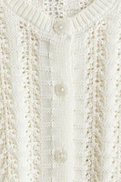 Pointelle-Knit Cardigan