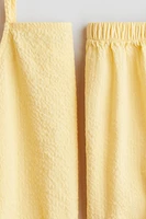 2-Piece Cotton Strappy Top and Shorts Set