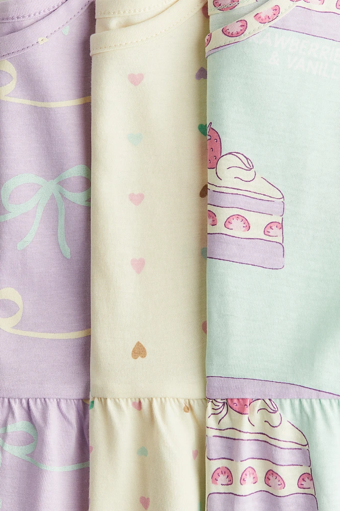 Lot de 3 robes en coton imprimé