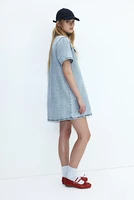 Short-Sleeved Denim Dress