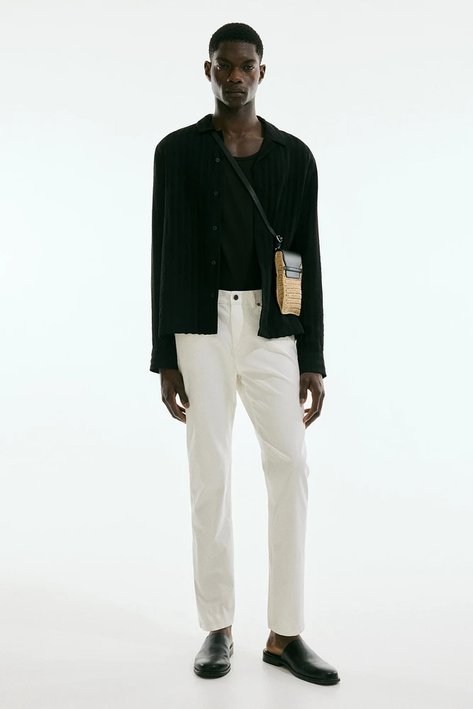Slim Fit Cotton Twill Pants