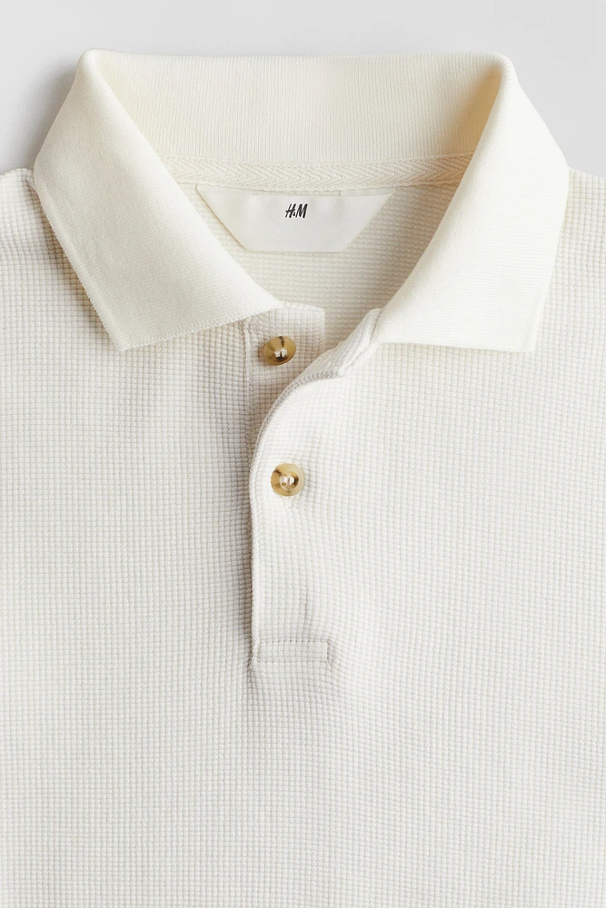 Waffled Polo Shirt