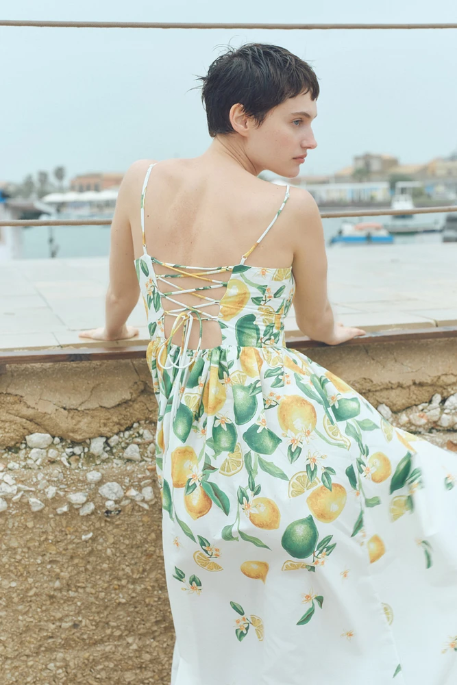 Robe en coton imprimé