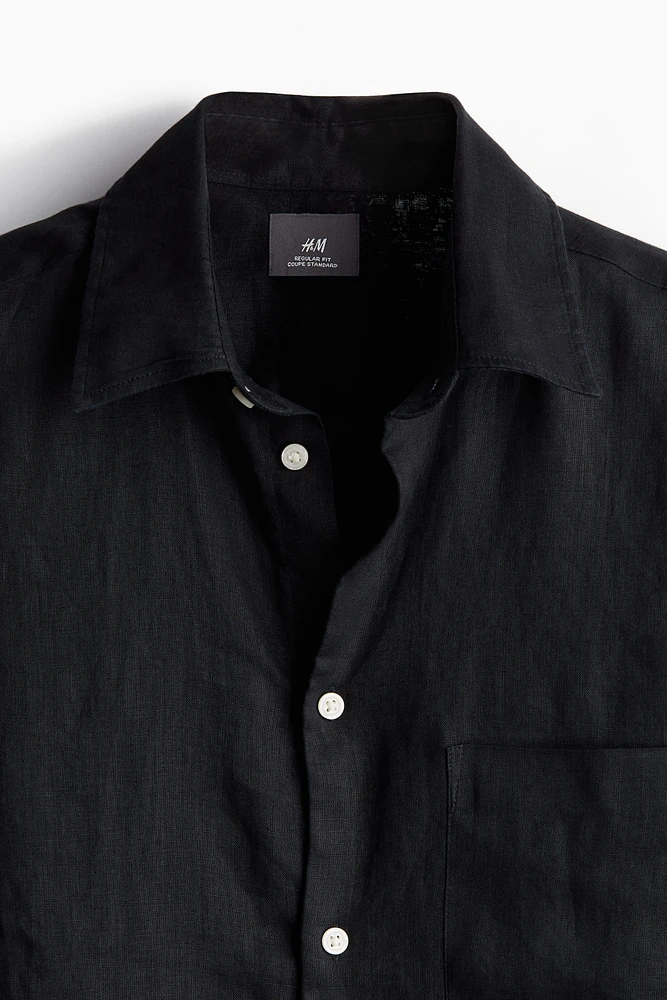 Regular Fit Linen Shirt