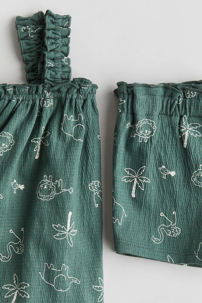 2-piece crinkled jersey set