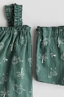 2-piece crinkled jersey set