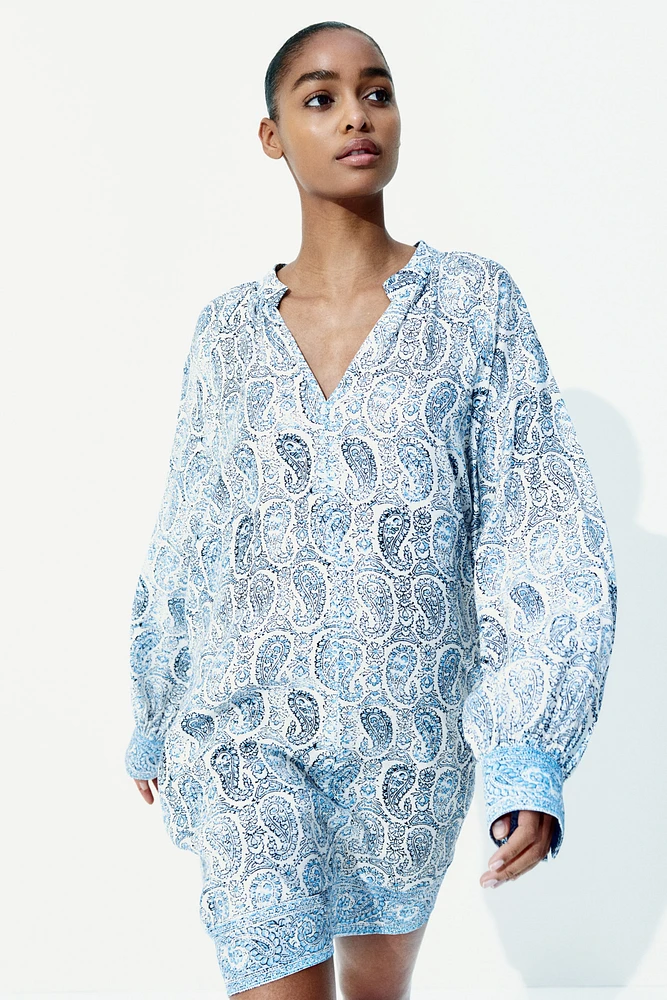 Robe tunique avec ceinture à nouer