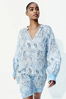 Robe tunique avec ceinture à nouer