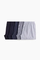 5-pack Woven Cotton Boxer Shorts
