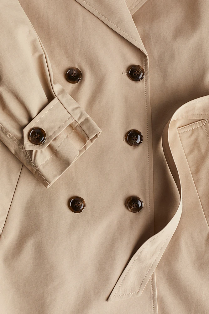 Double-breasted Trench Coat with Tie Belt