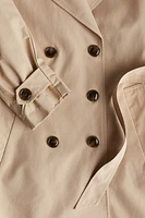 Double-breasted Trench Coat with Tie Belt