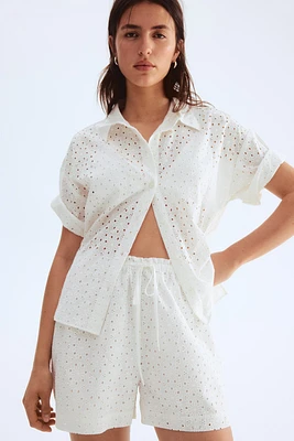Eyelet-Embroidered Shorts