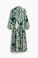 Long Puff-Sleeved Dress