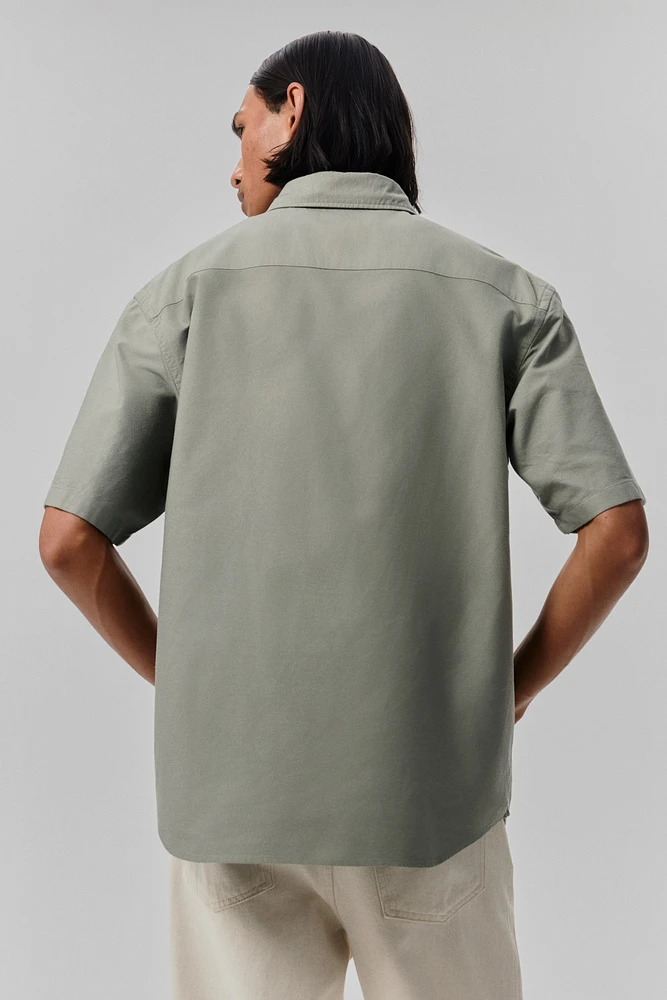 Chemise Oxford classique avec manches courtes