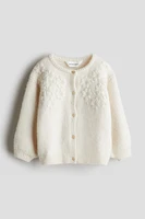 Embroidered Wool-Blend Cardigan