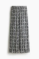 Pantalon large en lin mélangé
