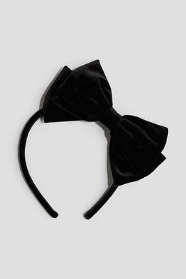 Hairband with Velour Bow