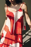 Flared Cotton Strappy Top