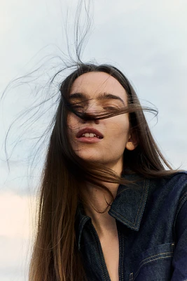 Cropped Denim Shirt