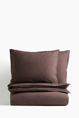 Washed Cotton King/Queen Duvet Cover Set