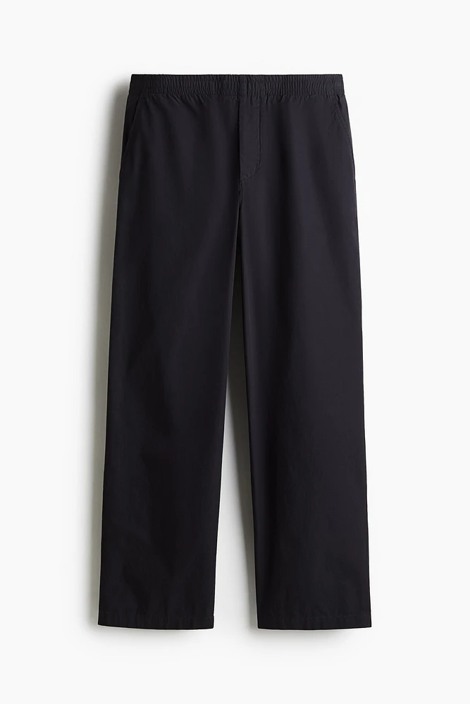 Pantalon décontracté en popeline