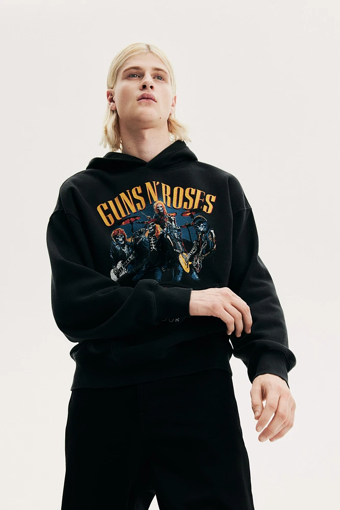 Oversized Fit Printed Hoodie