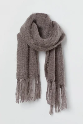 Fluffy Wool-blend Scarf