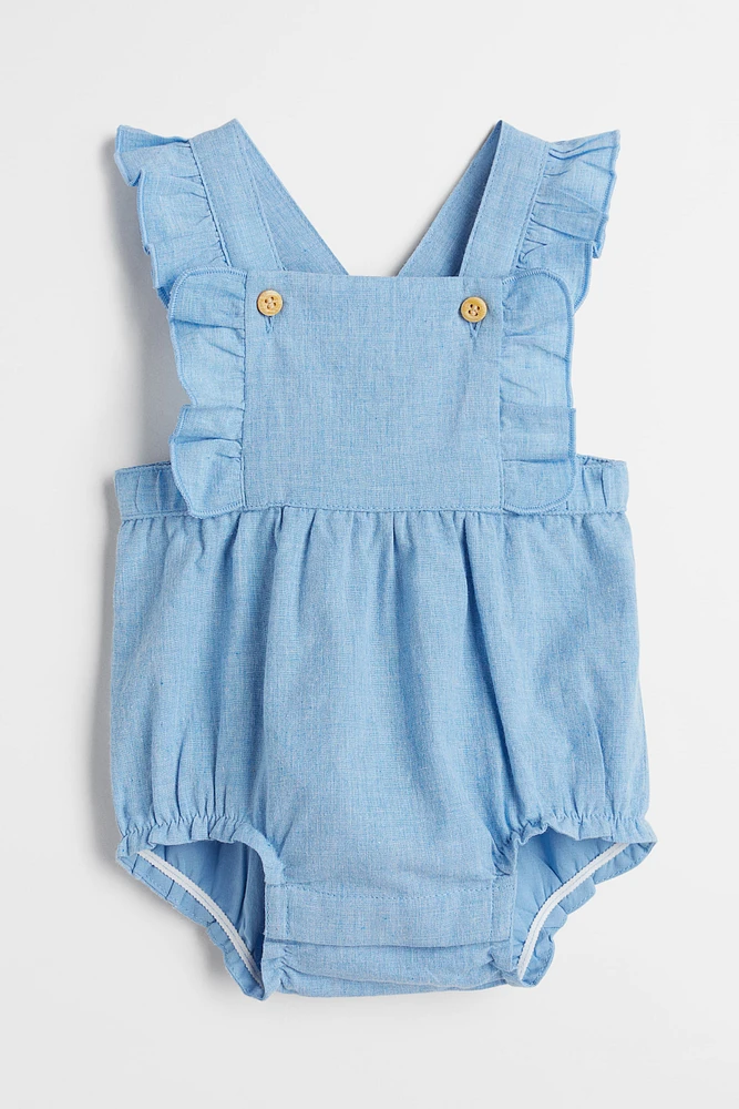 Salopette courte en coton