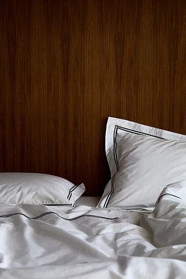 Enveloppe de couette lit double en percale coton
