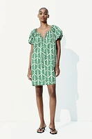 Drawstring-Neck Dress