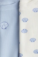 2-Pack Ruffle-Trimmed Cotton Tops