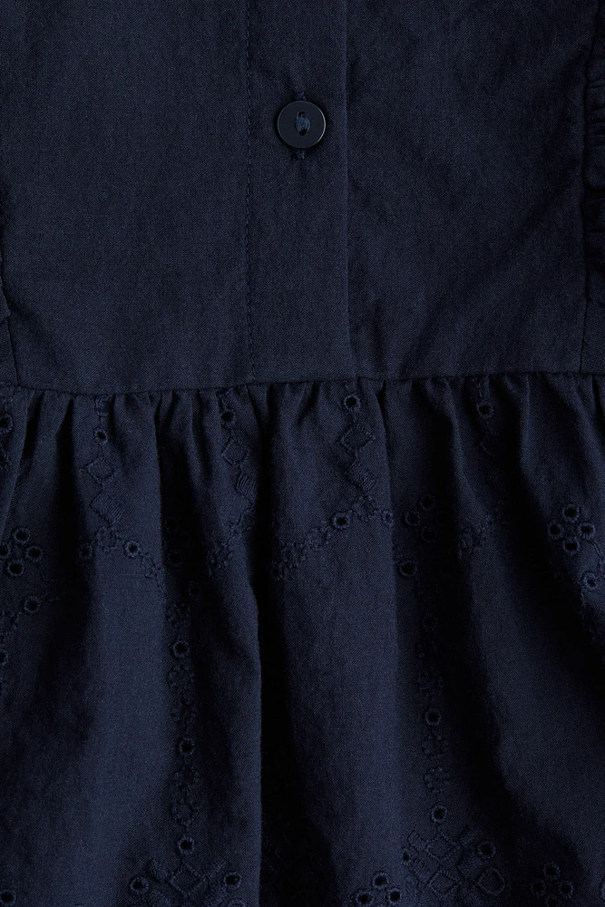Blouse with Eyelet Embroidery