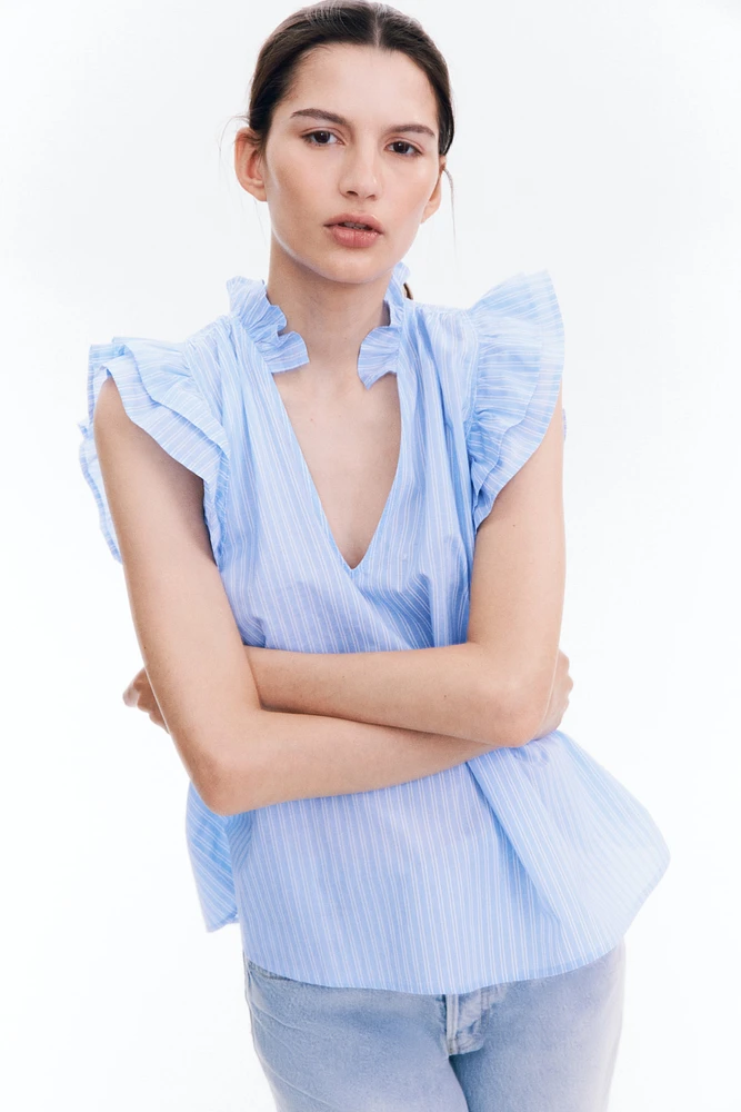 Ruffle-Trimmed Blouse