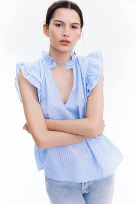 Ruffle-Trimmed Blouse