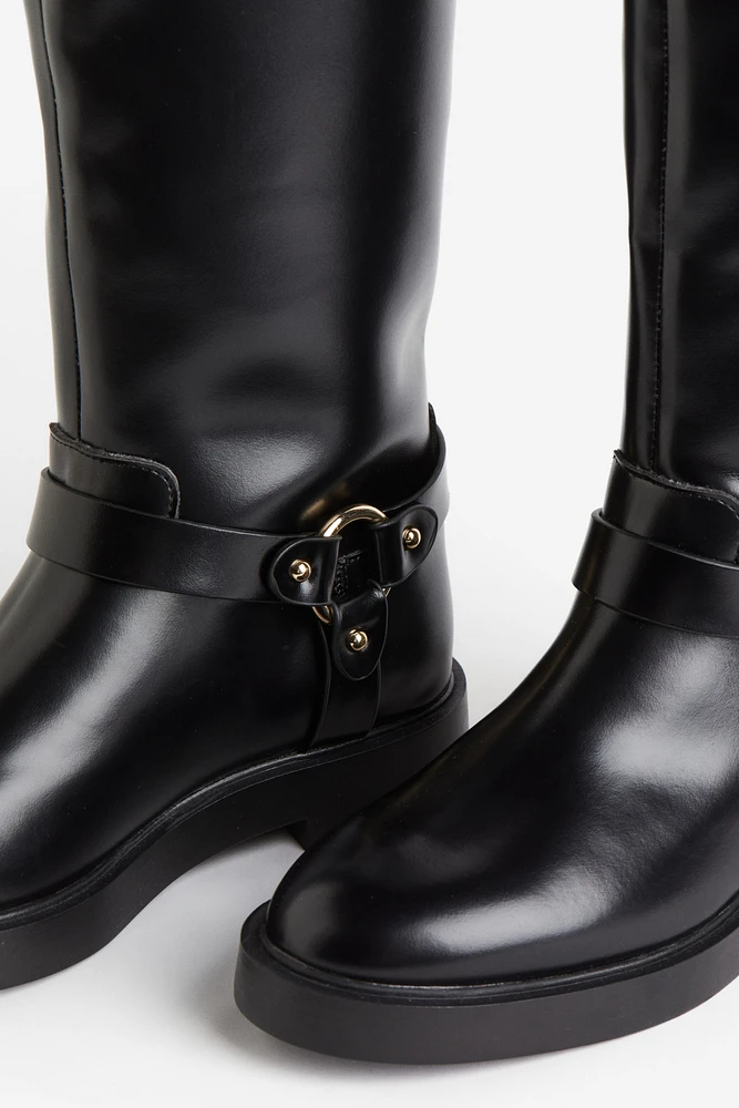 Knee-high Biker Boots