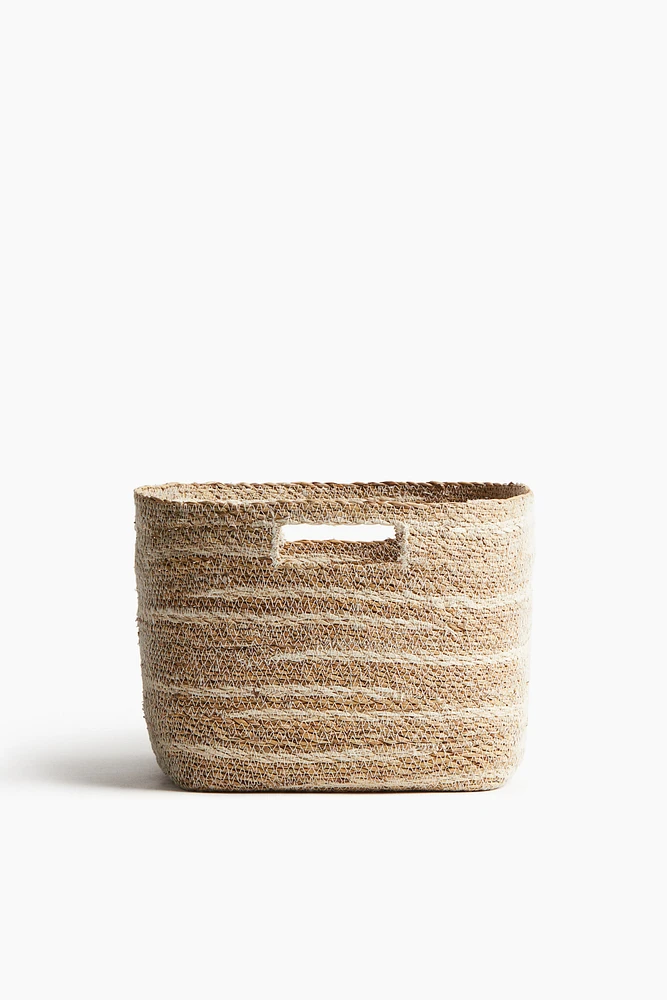 Panier de rangement en jonc de mer