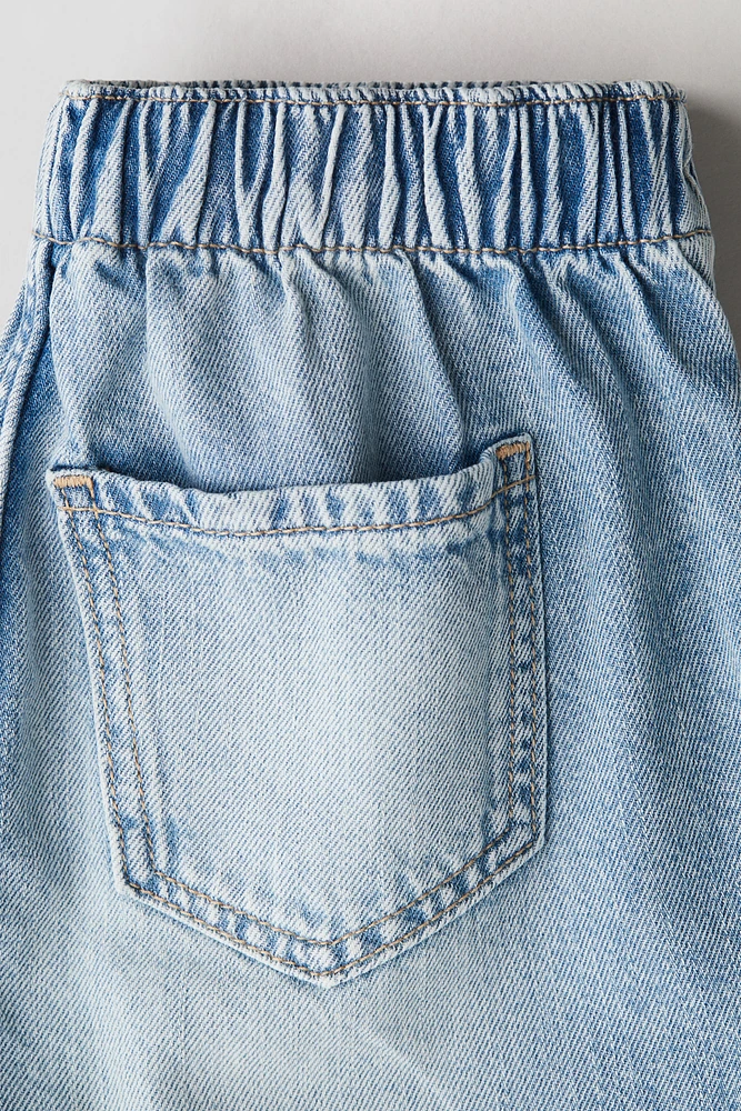 Jupe-short en denim de coton