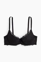 Padded Underwire Demi Lace Bra