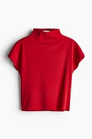 Mock Turtleneck Jersey Top