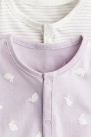 2-pack Cotton Pajama Jumpsuits