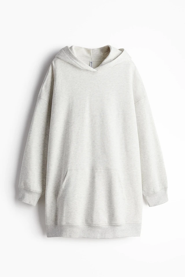 oversized hoodie dress h&m Women's Light gray melange Sweatshirt Dress