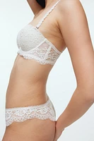 Padded Lace Balconette Bra