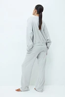 Pantalon en molleton délavé