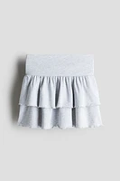 Foldover-Waist Tiered Skirt